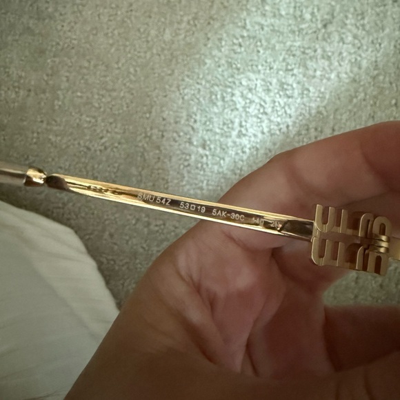 Miu Miu Gold Oval Sunglasses - Picture 5 of 5